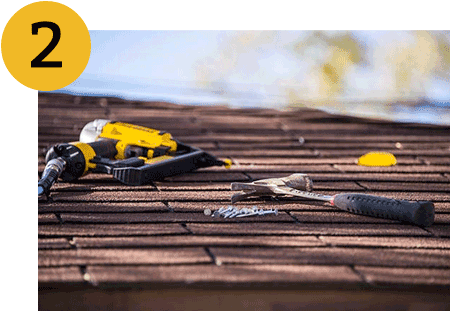 Tools on top of roof